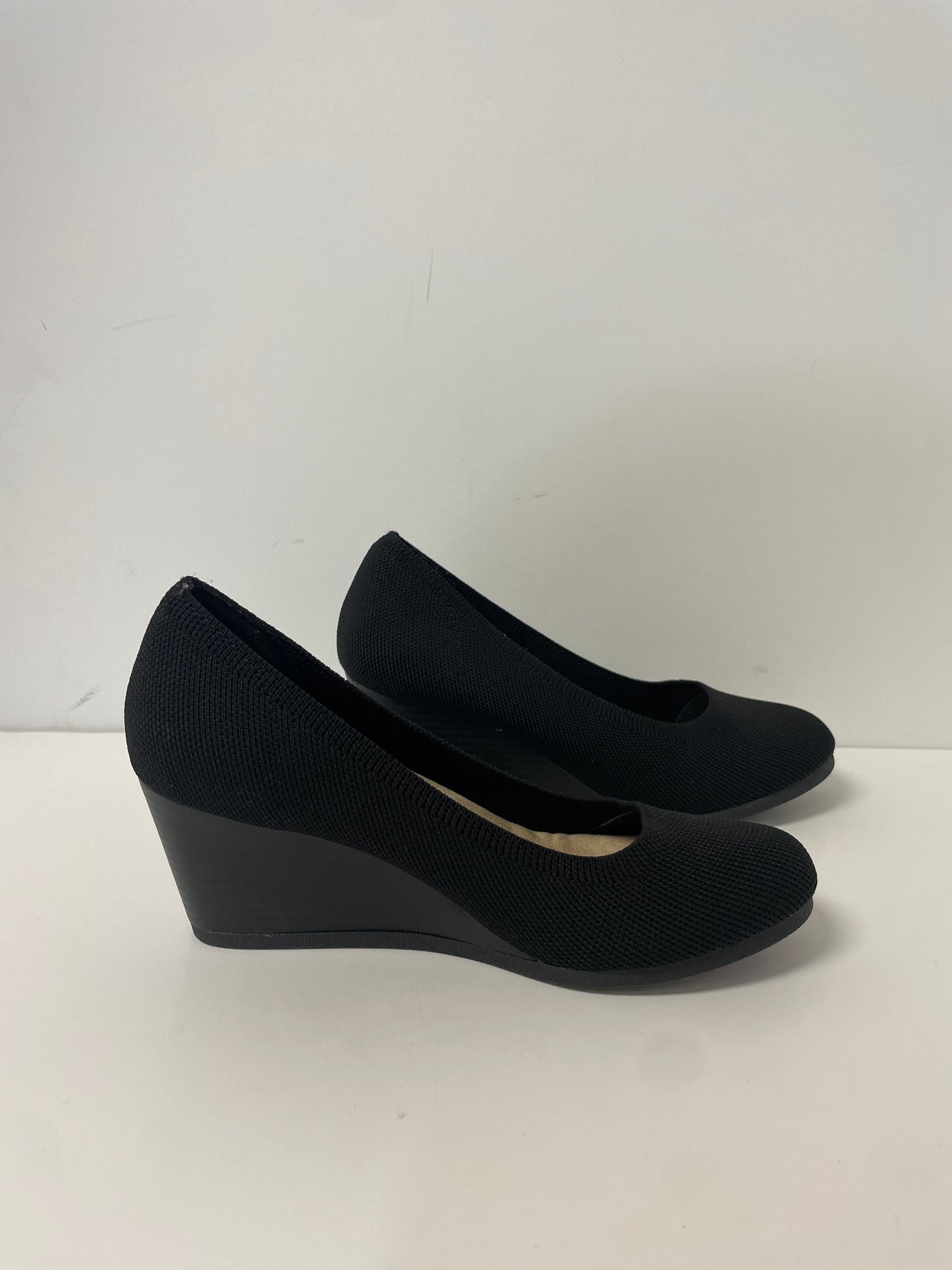 Black Shoes Heels Block Jelly Pop, Size 7.5