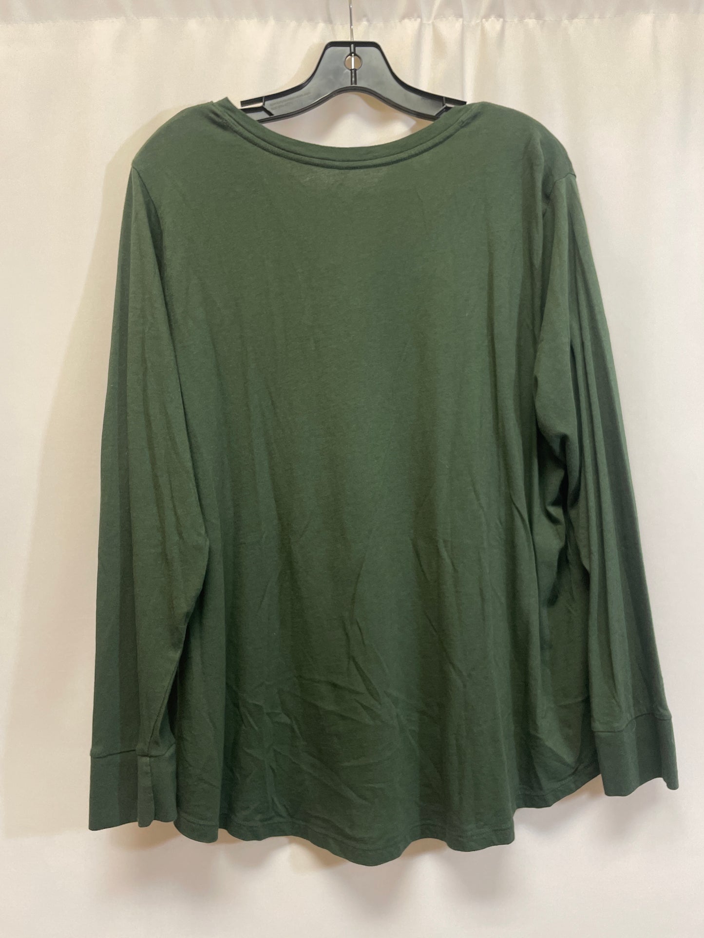 Green Top Long Sleeve Terra & Sky, Size 2x