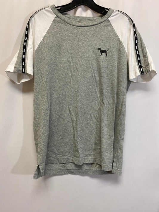 Grey Top Short Sleeve Pink, Size S