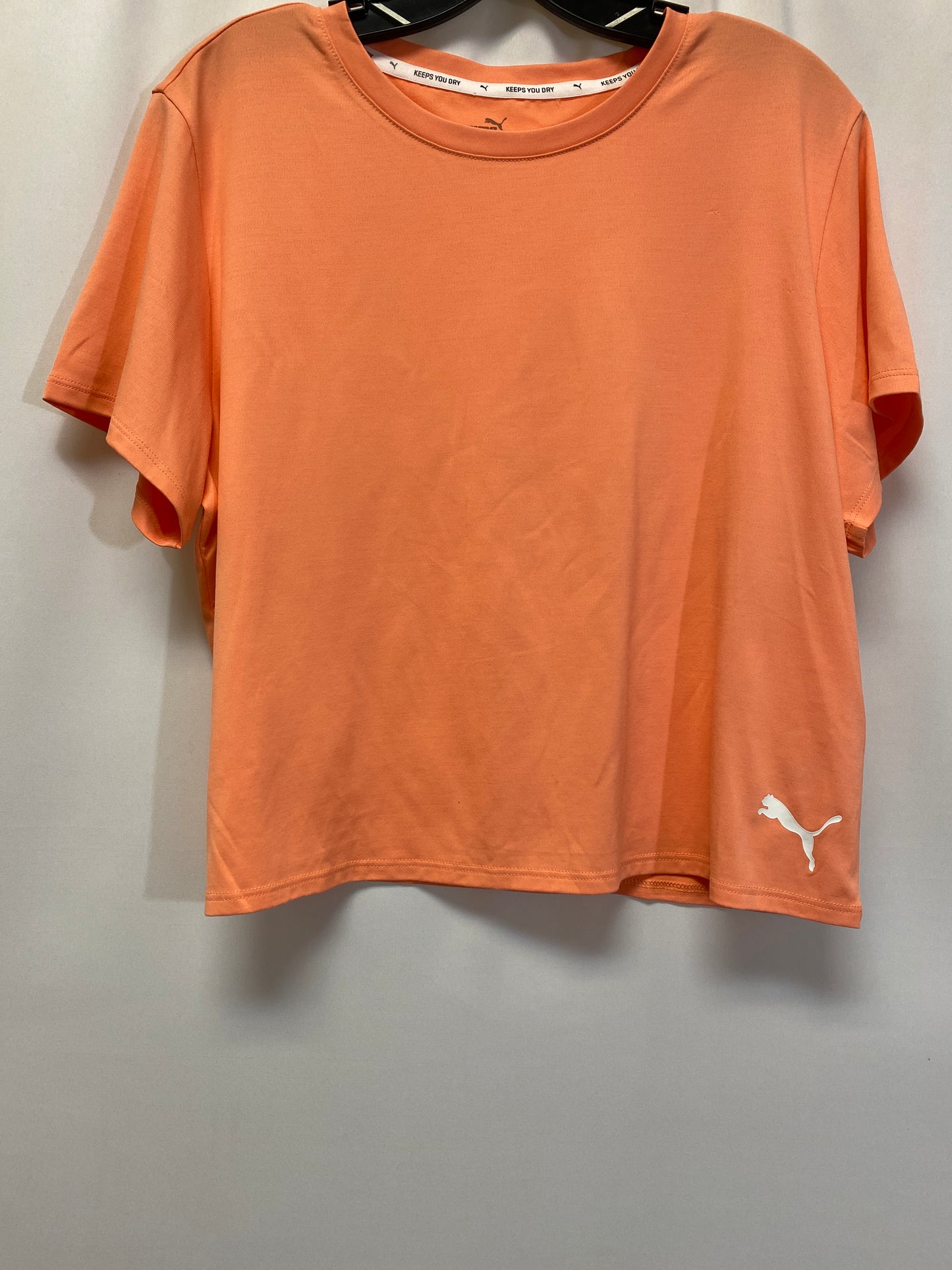 Peach Athletic Top Short Sleeve Puma, Size Xl