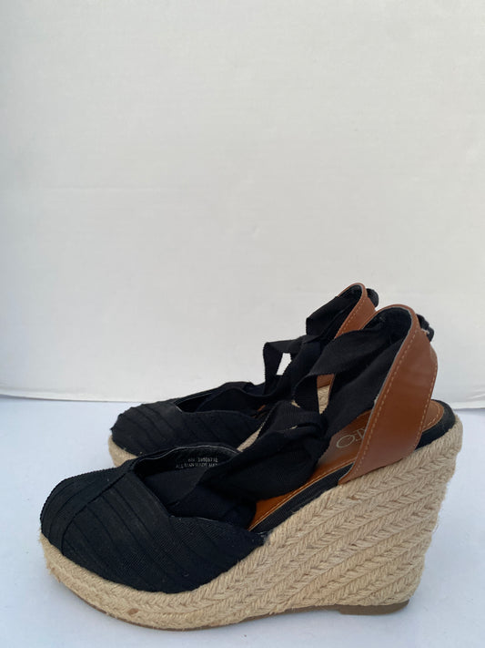 Black Shoes Heels Block Cato, Size 6