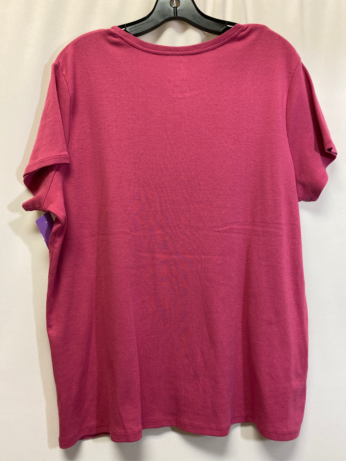 Pink Top Short Sleeve Croft And Barrow, Size Xl