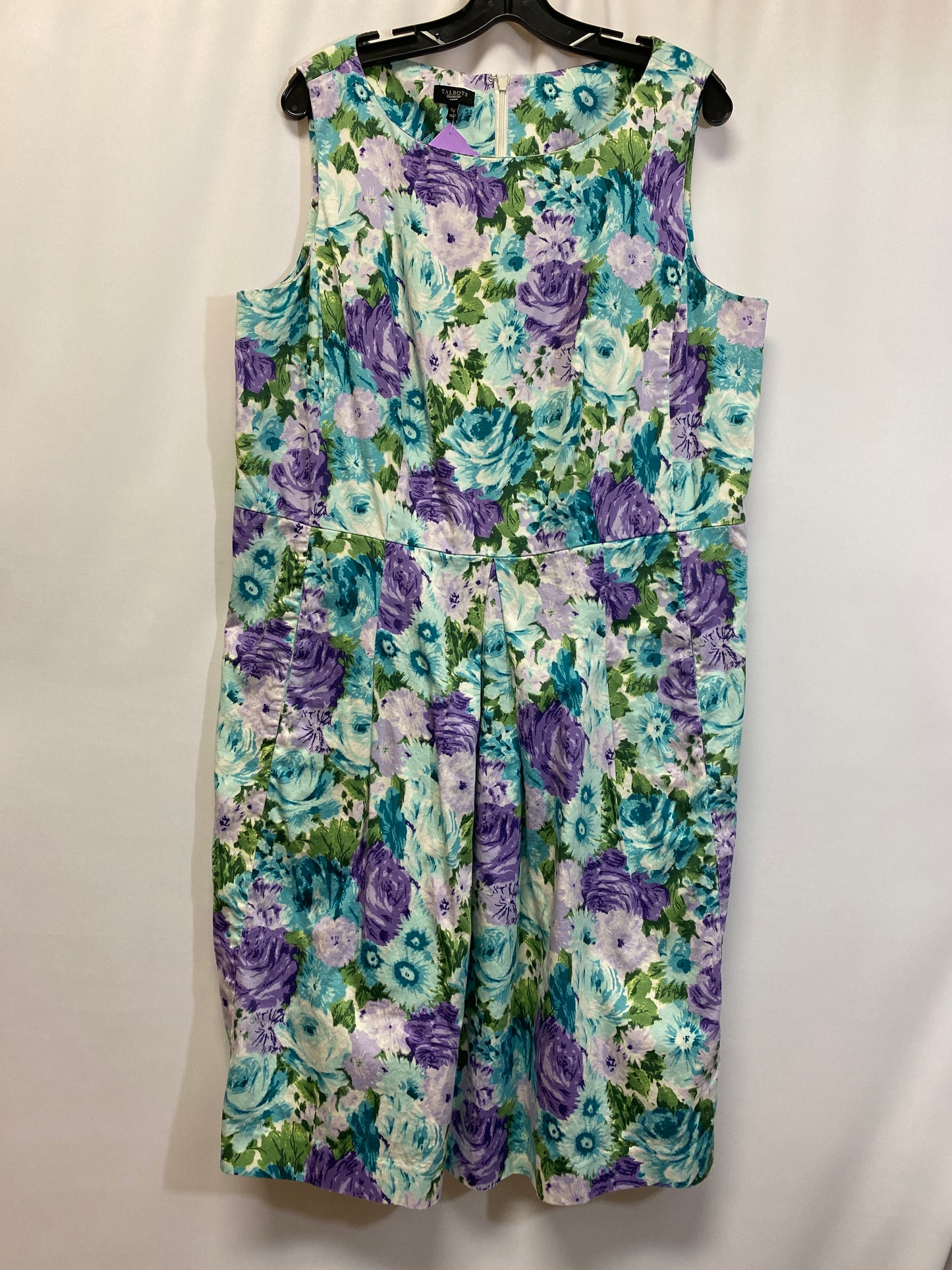 Purple Dress Casual Midi Talbots, Size 1x