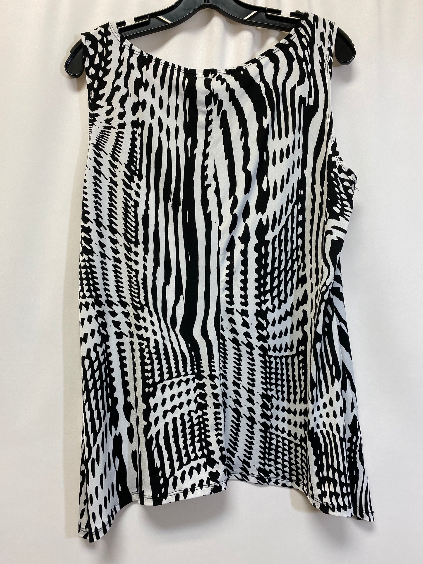 Black & White Top Sleeveless Susan Lawrence, Size L