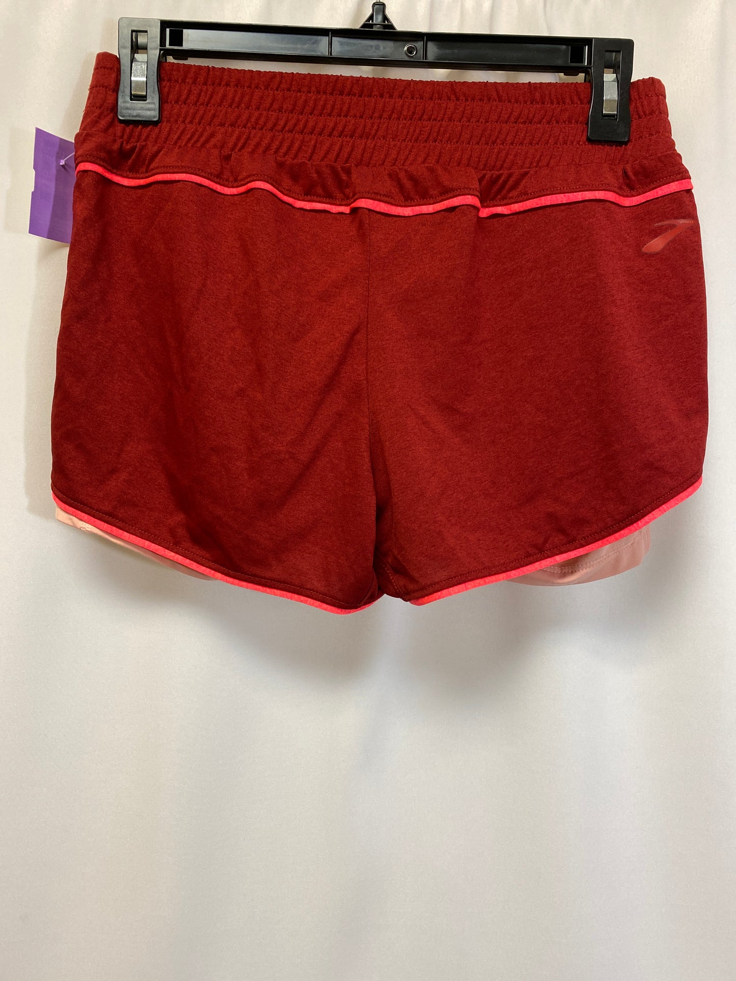 Red Athletic Shorts Brooks, Size S