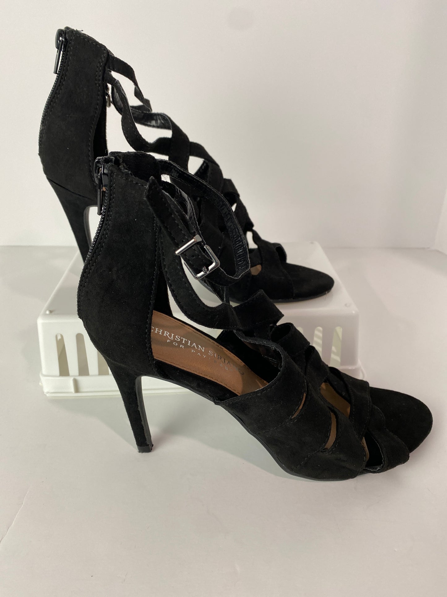 Black Shoes Heels Kitten Christian Siriano, Size 7.5