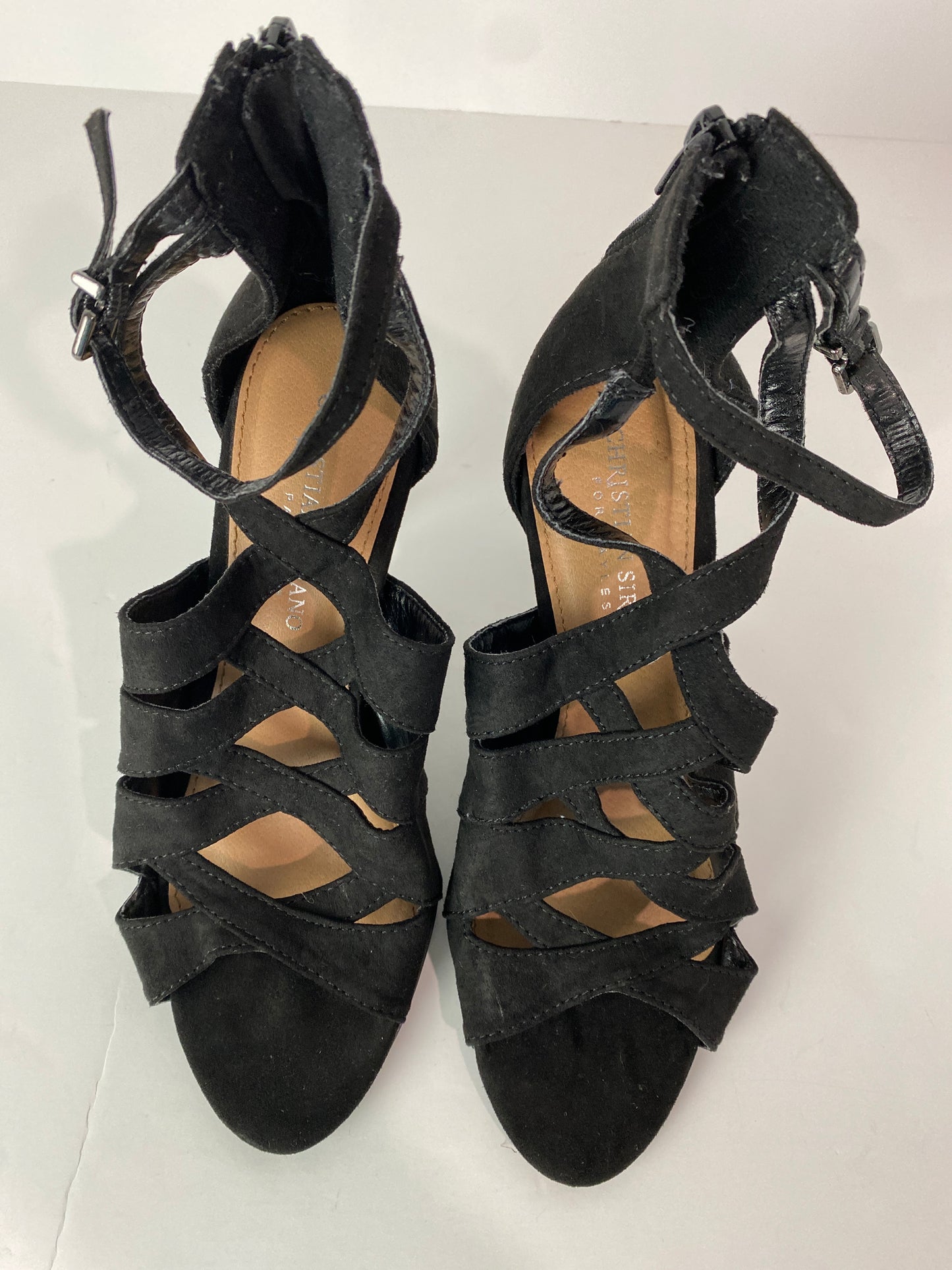 Black Shoes Heels Kitten Christian Siriano, Size 7.5