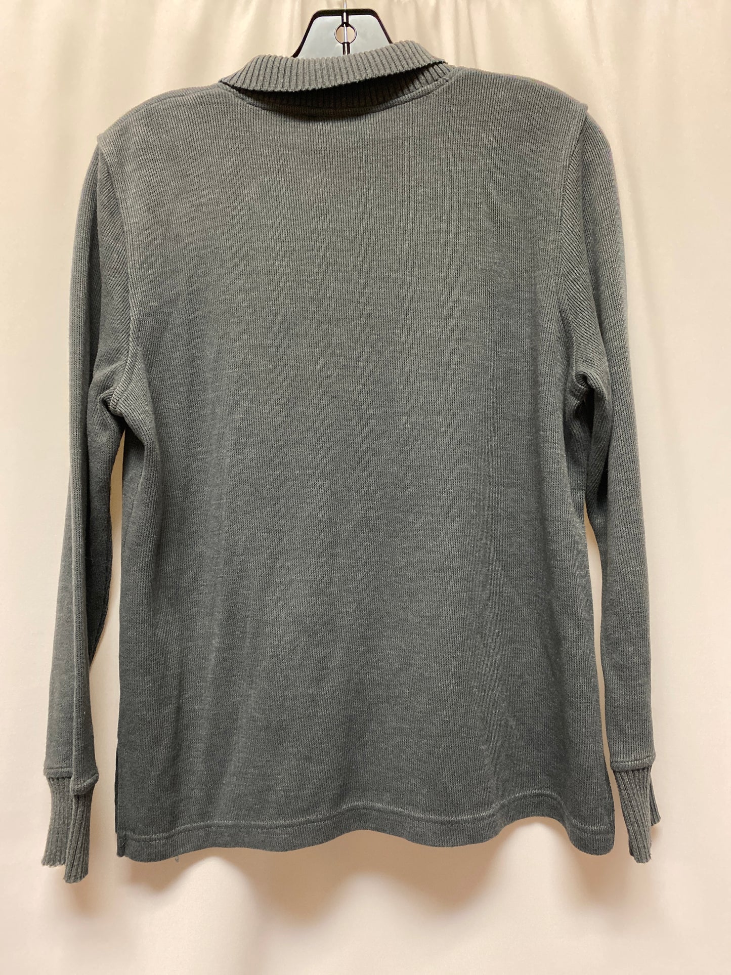 Grey Top Long Sleeve Rebecca Malone, Size Petite  M