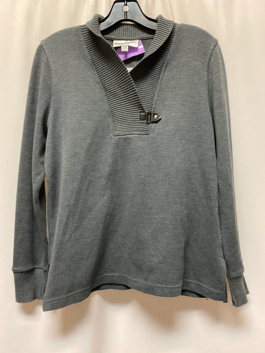 Grey Top Long Sleeve Rebecca Malone, Size Petite  M