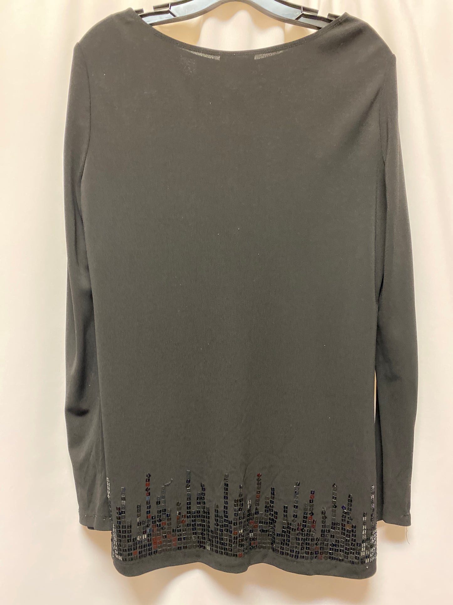 Black Top Long Sleeve Liz Claiborne, Size L