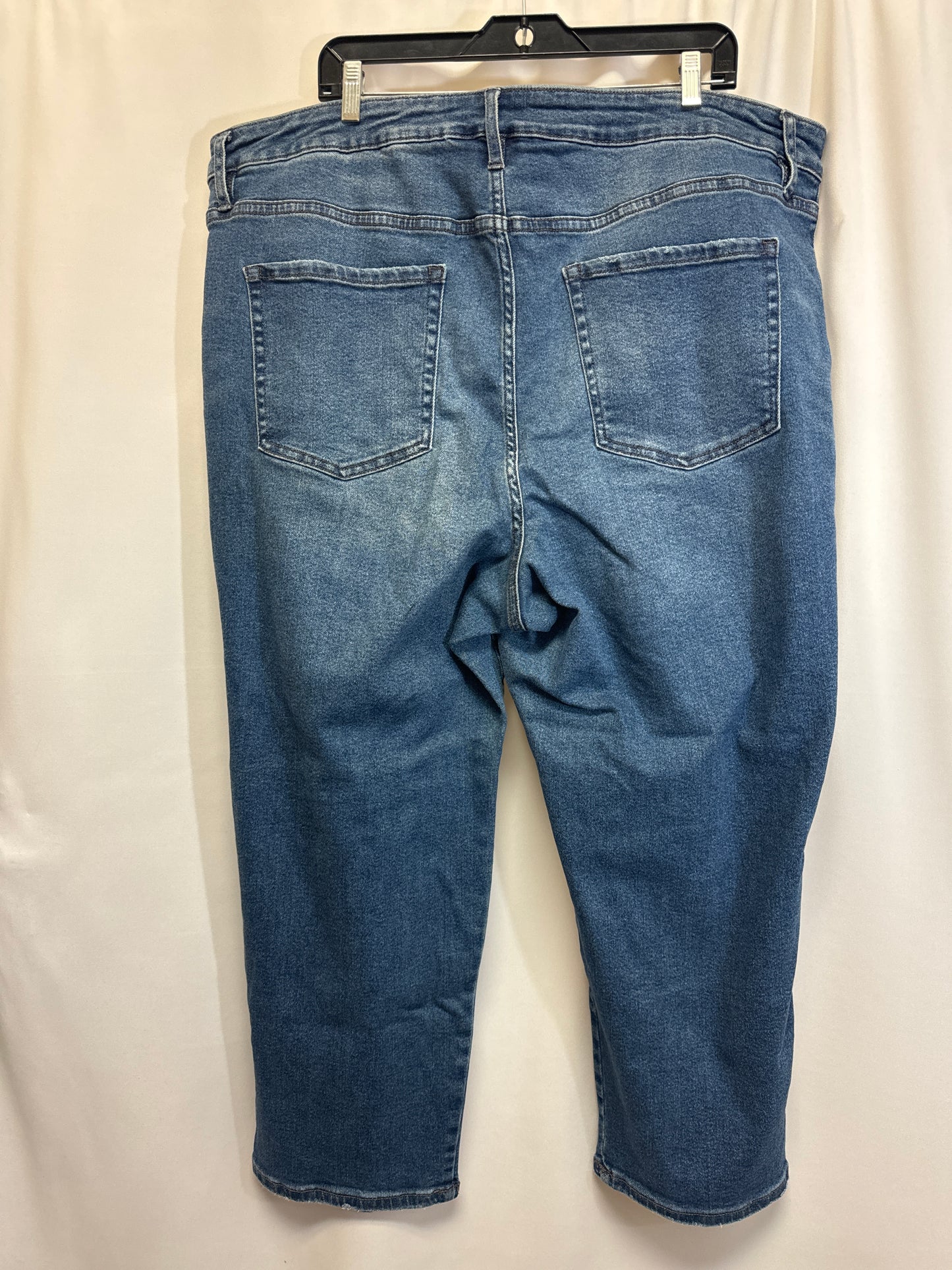 Blue Denim Jeans Straight Ava & Viv, Size 24w