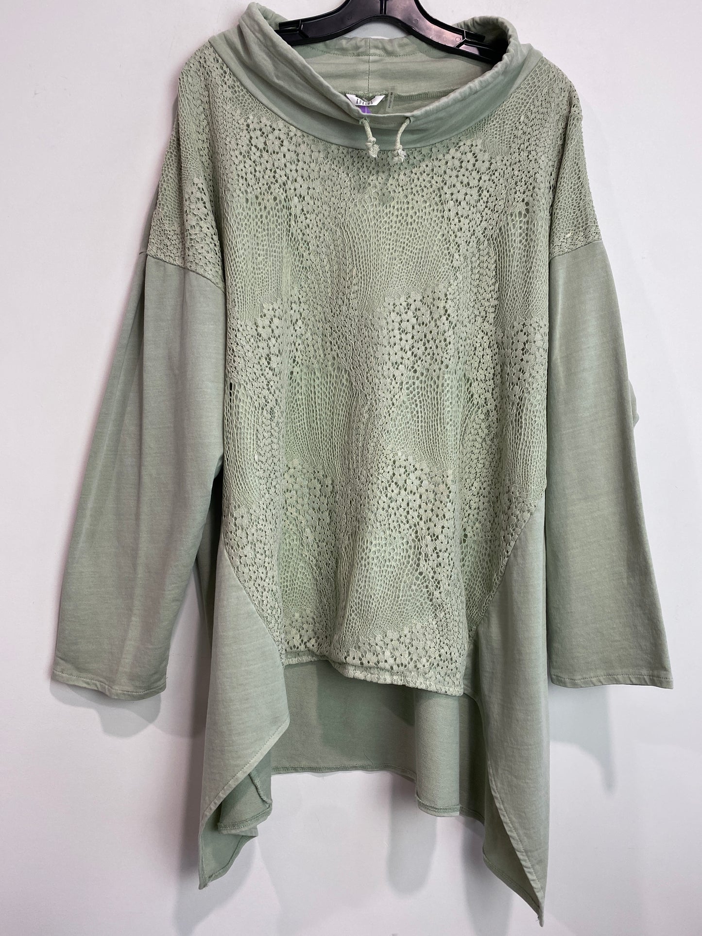 Green Top Long Sleeve Kaktus, Size Xxl