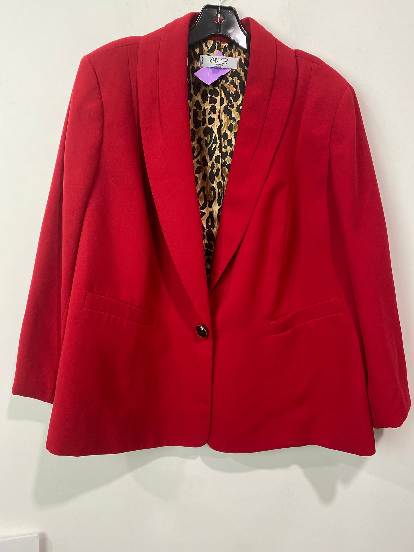 Red Blazer Kasper, Size 2x