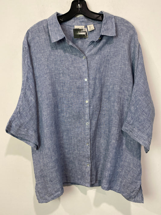 Blue Top 3/4 Sleeve Rachel Zoe, Size L