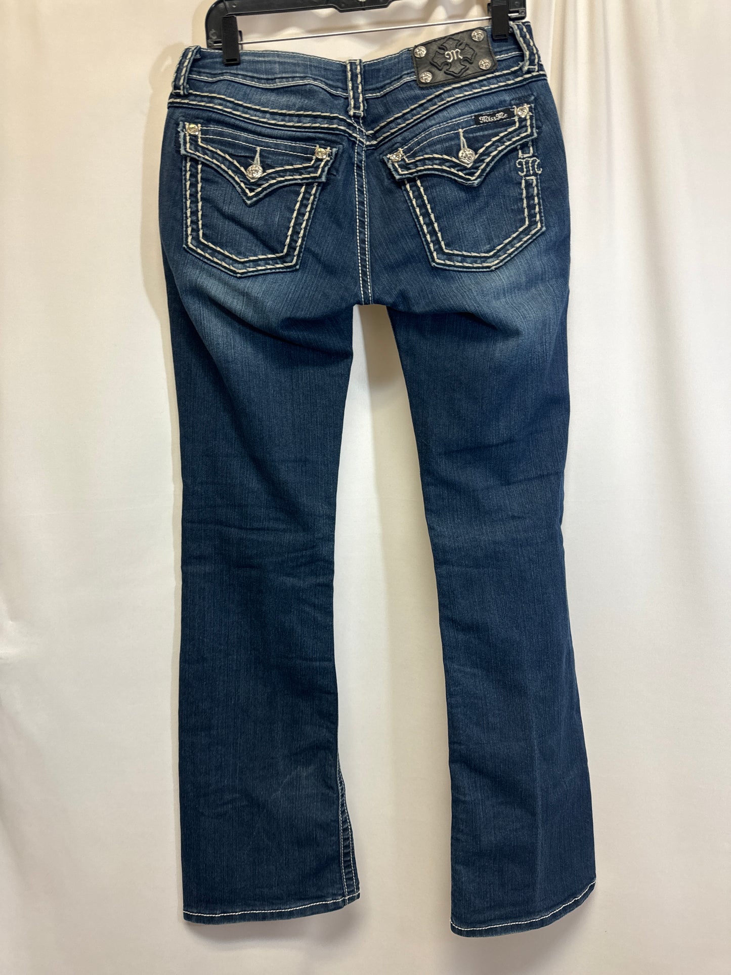 Blue Denim Jeans Straight Miss Me, Size 10