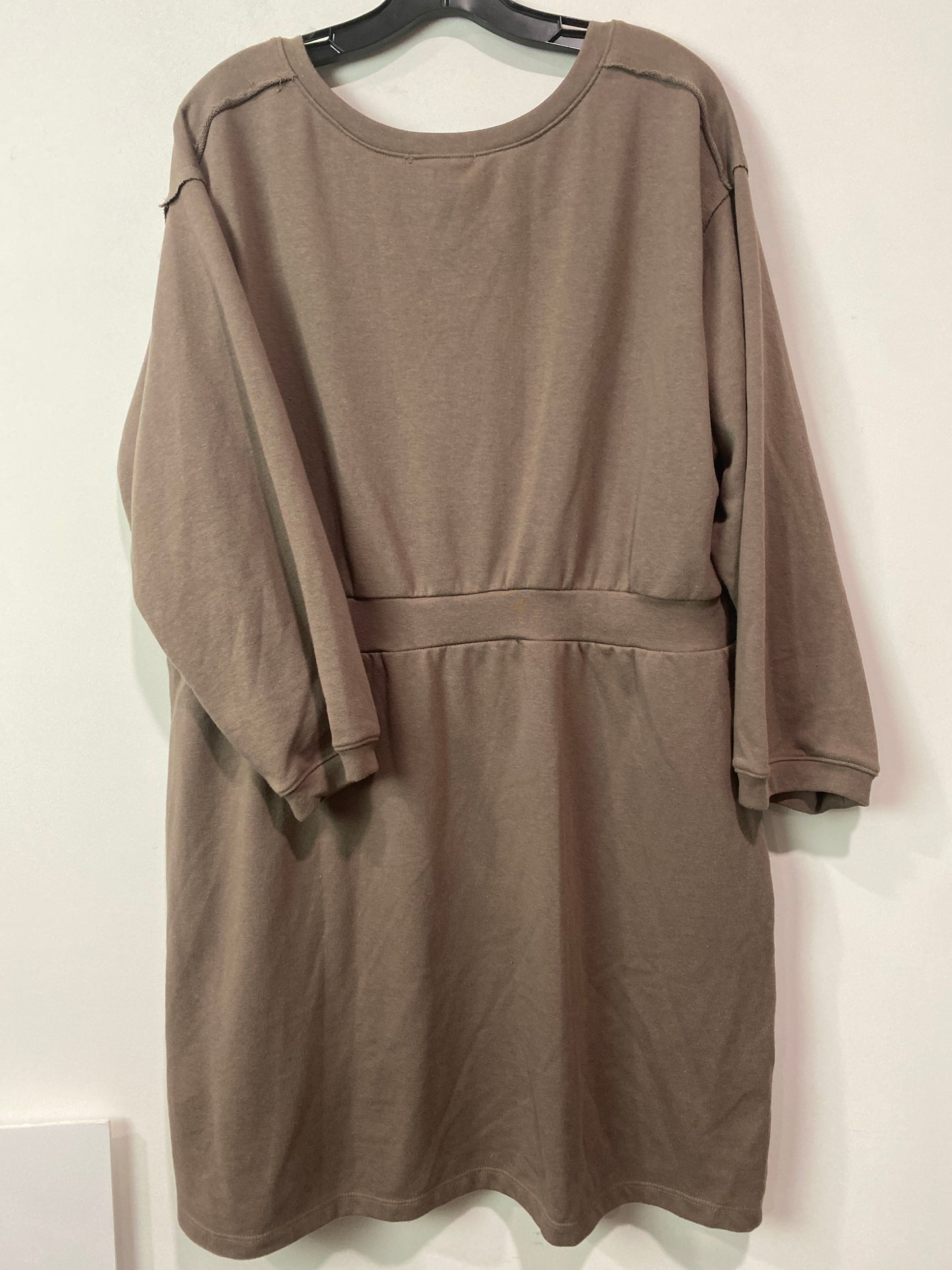 Taupe Dress Casual Midi Gilli, Size 1x