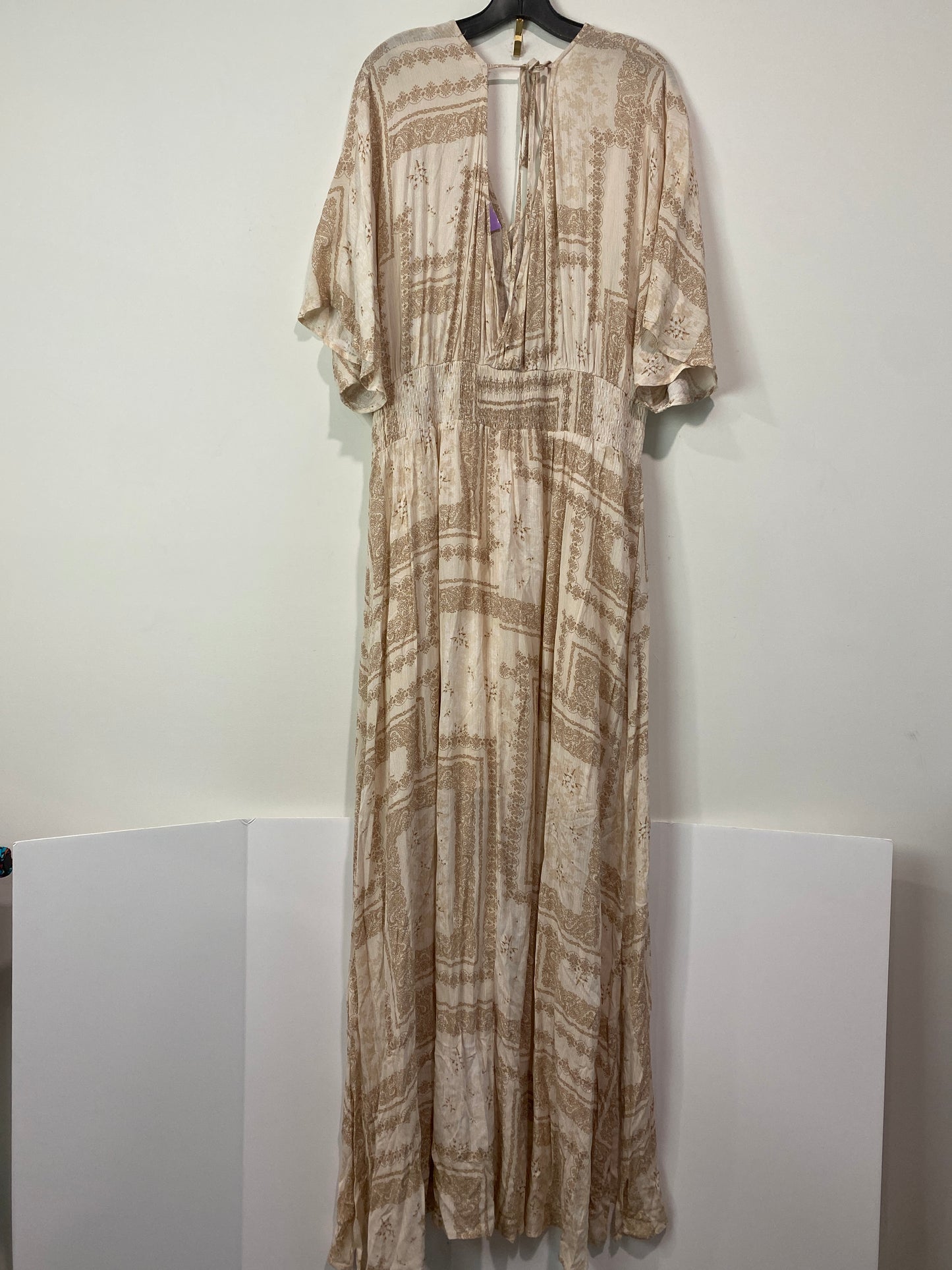 Tan Dress Casual Maxi Oddi, Size 3x