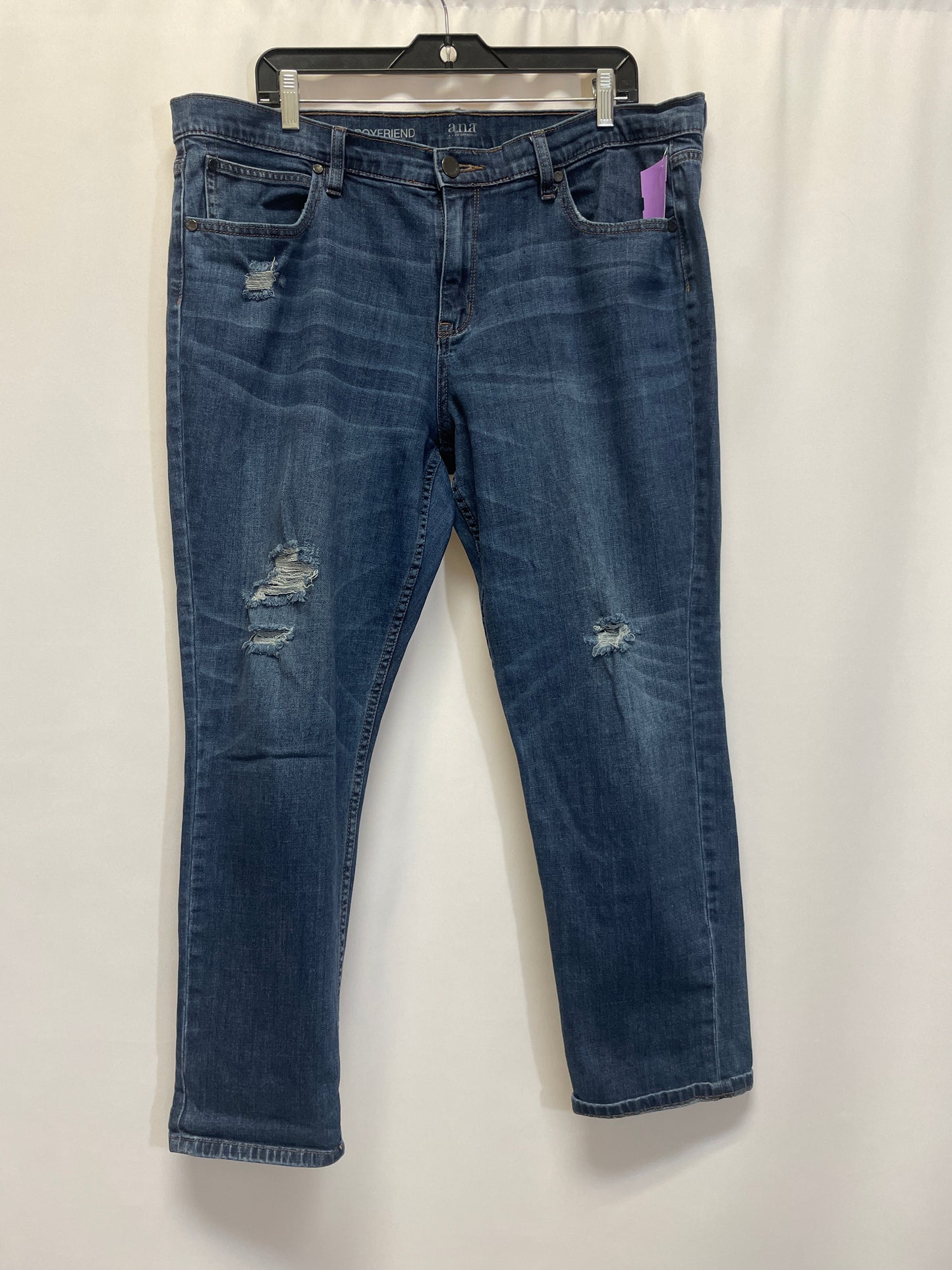 Blue Denim Jeans Boyfriend Ana, Size 16