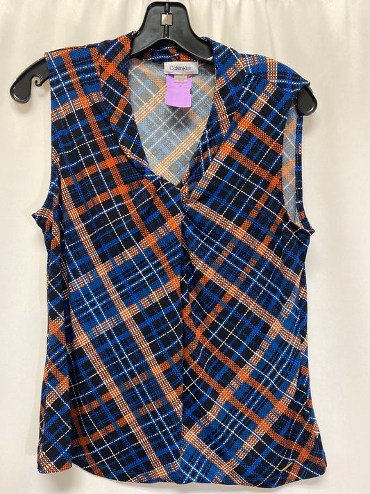 Blue Top Sleeveless Calvin Klein, Size M