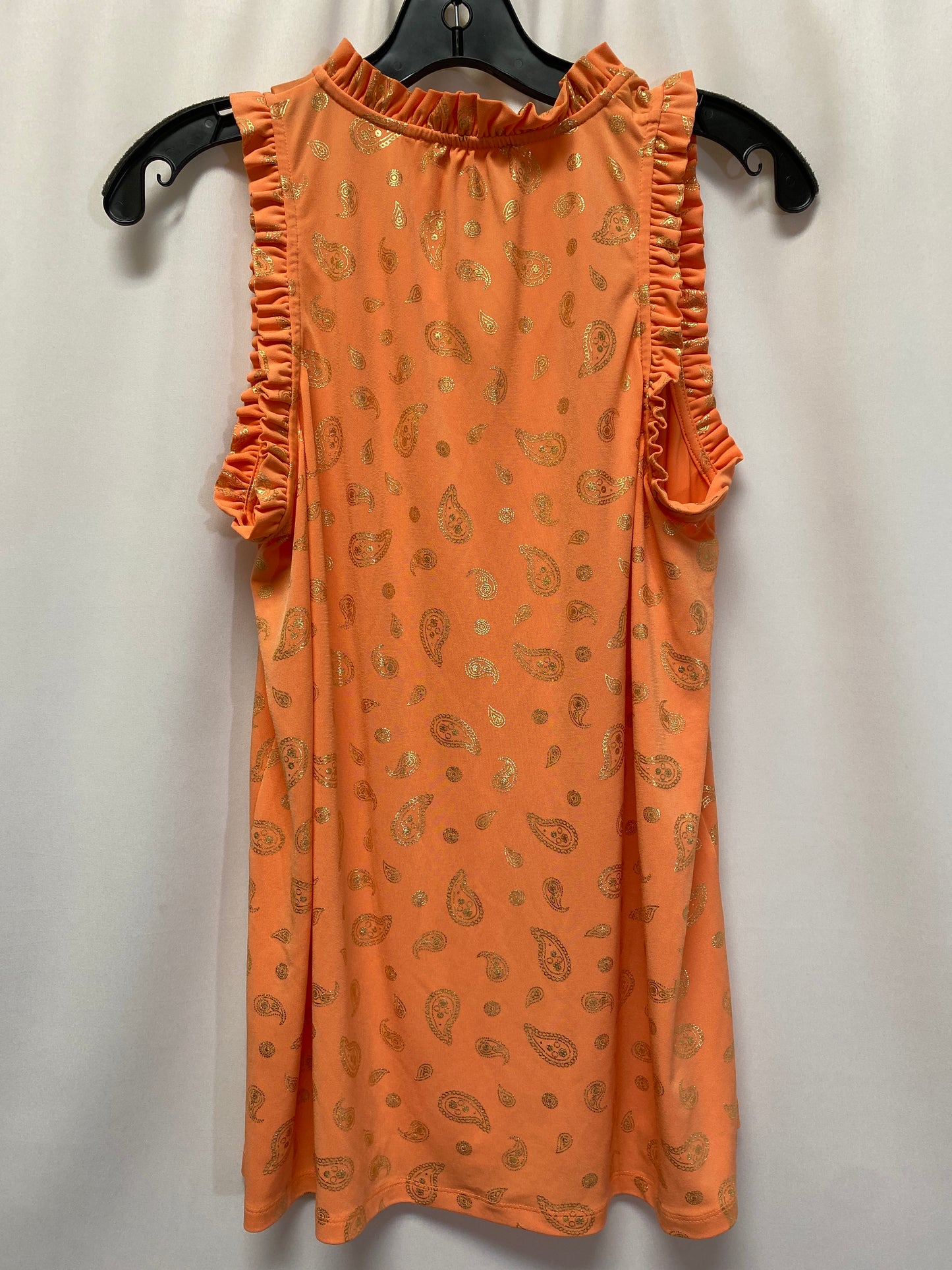 Orange Top Sleeveless Michael By Michael Kors, Size L