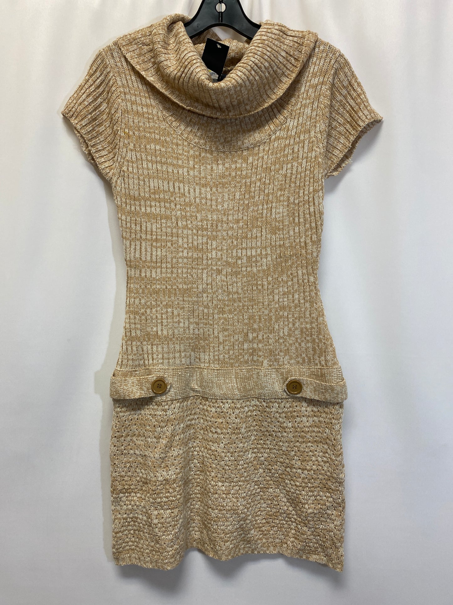 Tan Dress Casual Midi Clothes Mentor, Size L