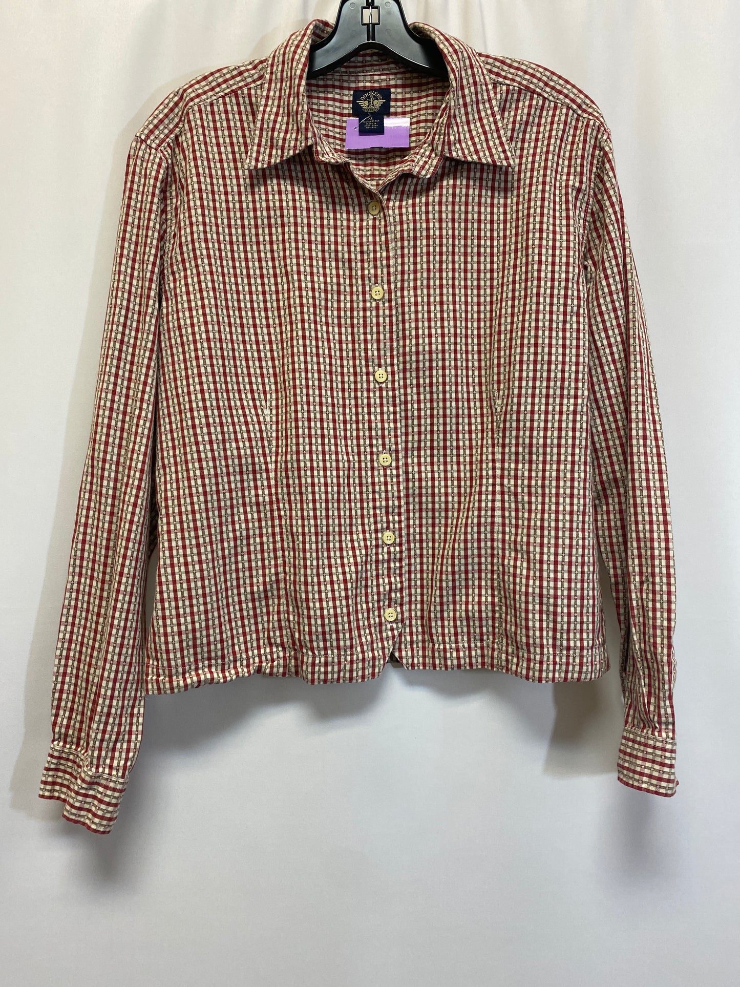 Red Top Long Sleeve Dockers, Size Xl