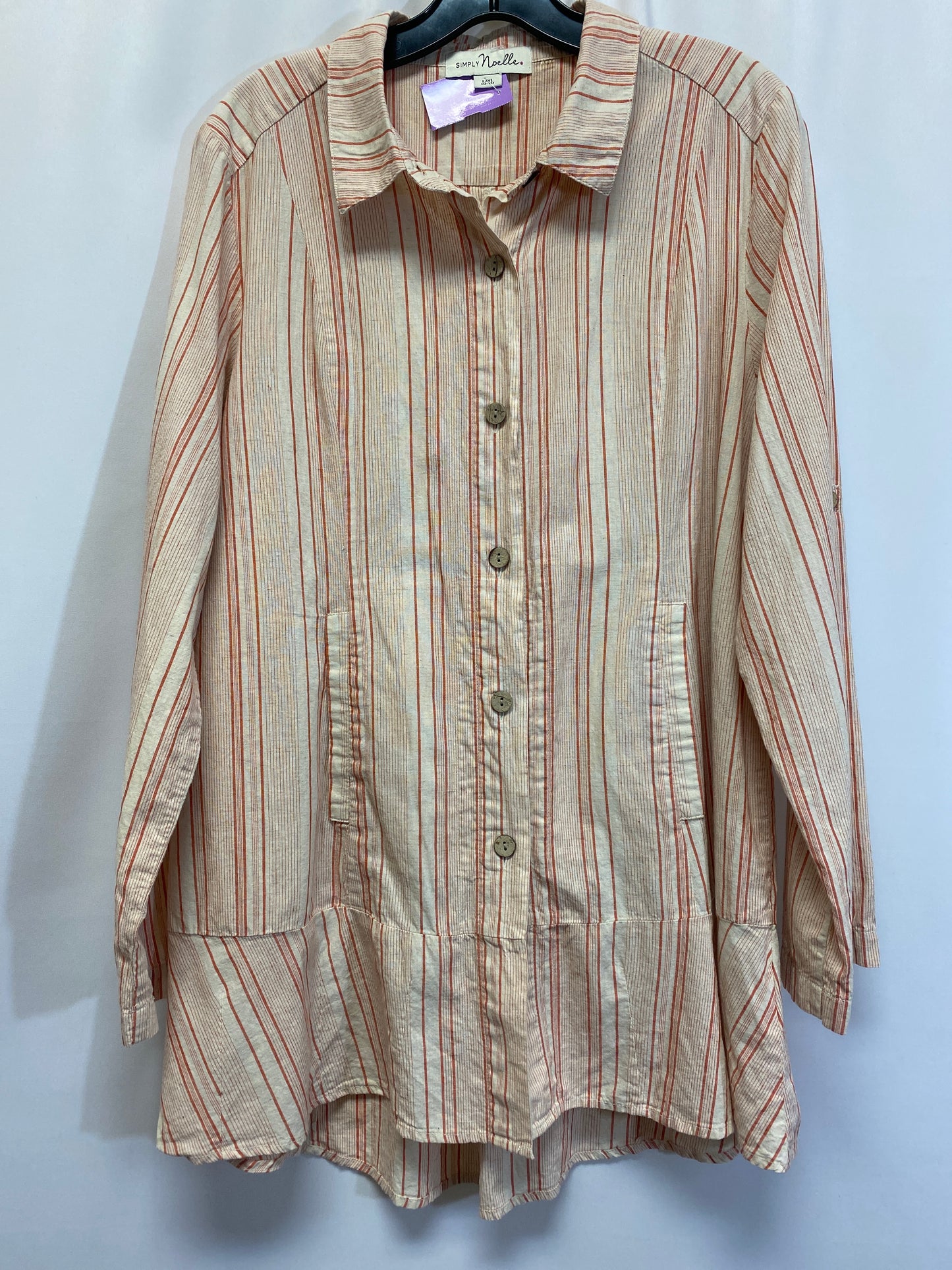 Tan Top Long Sleeve Simply Noelle, Size L