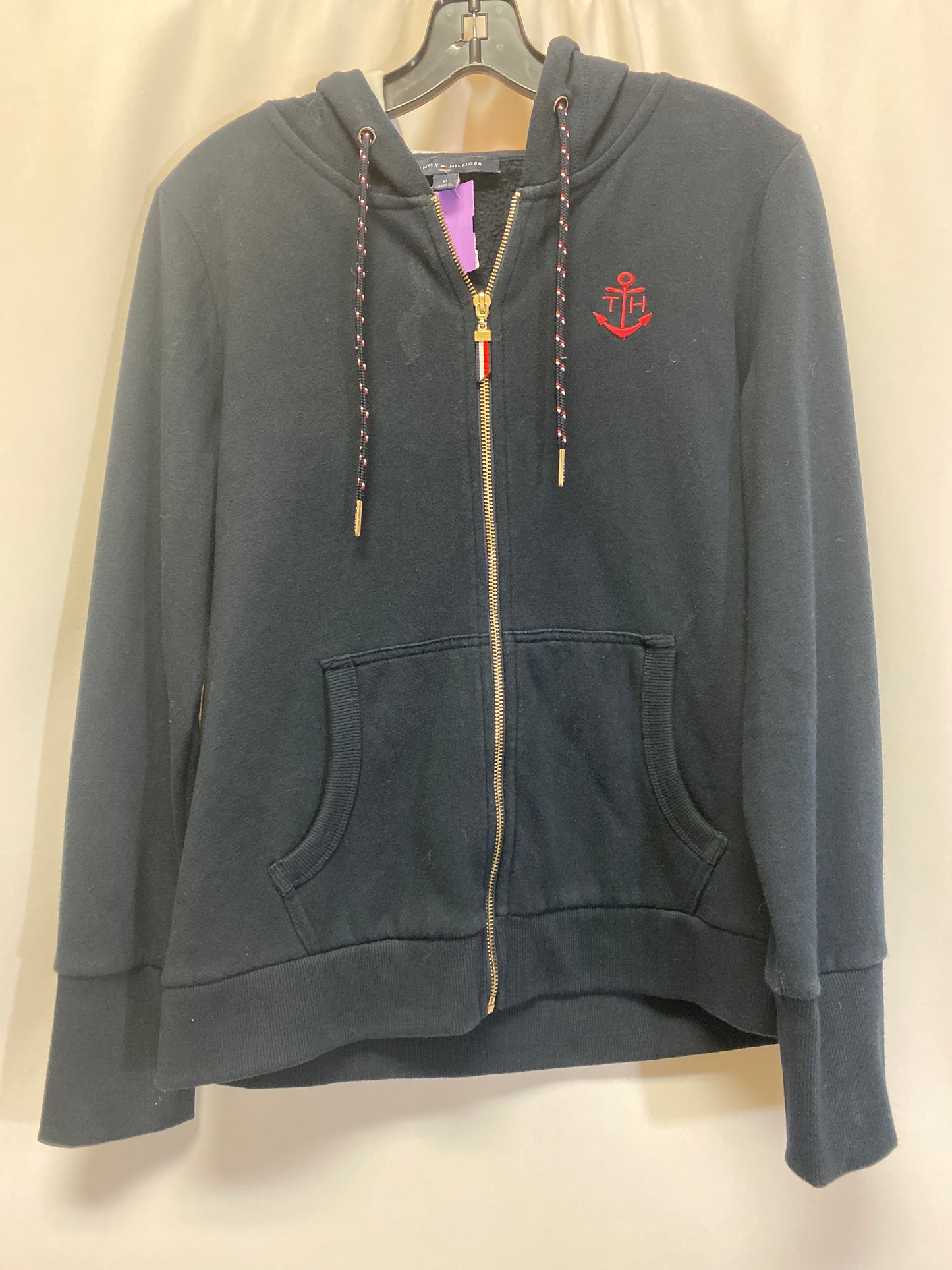 Navy Sweatshirt Hoodie Tommy Hilfiger, Size M