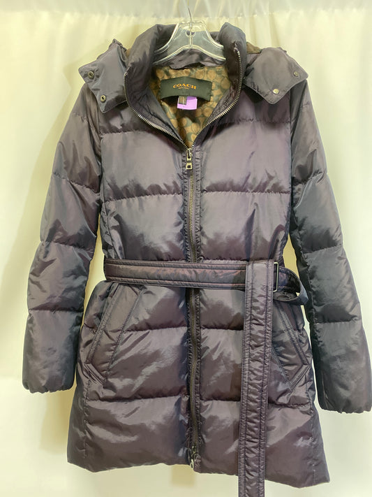 Purple Coat Puffer & Quilted Coach, Size Xs