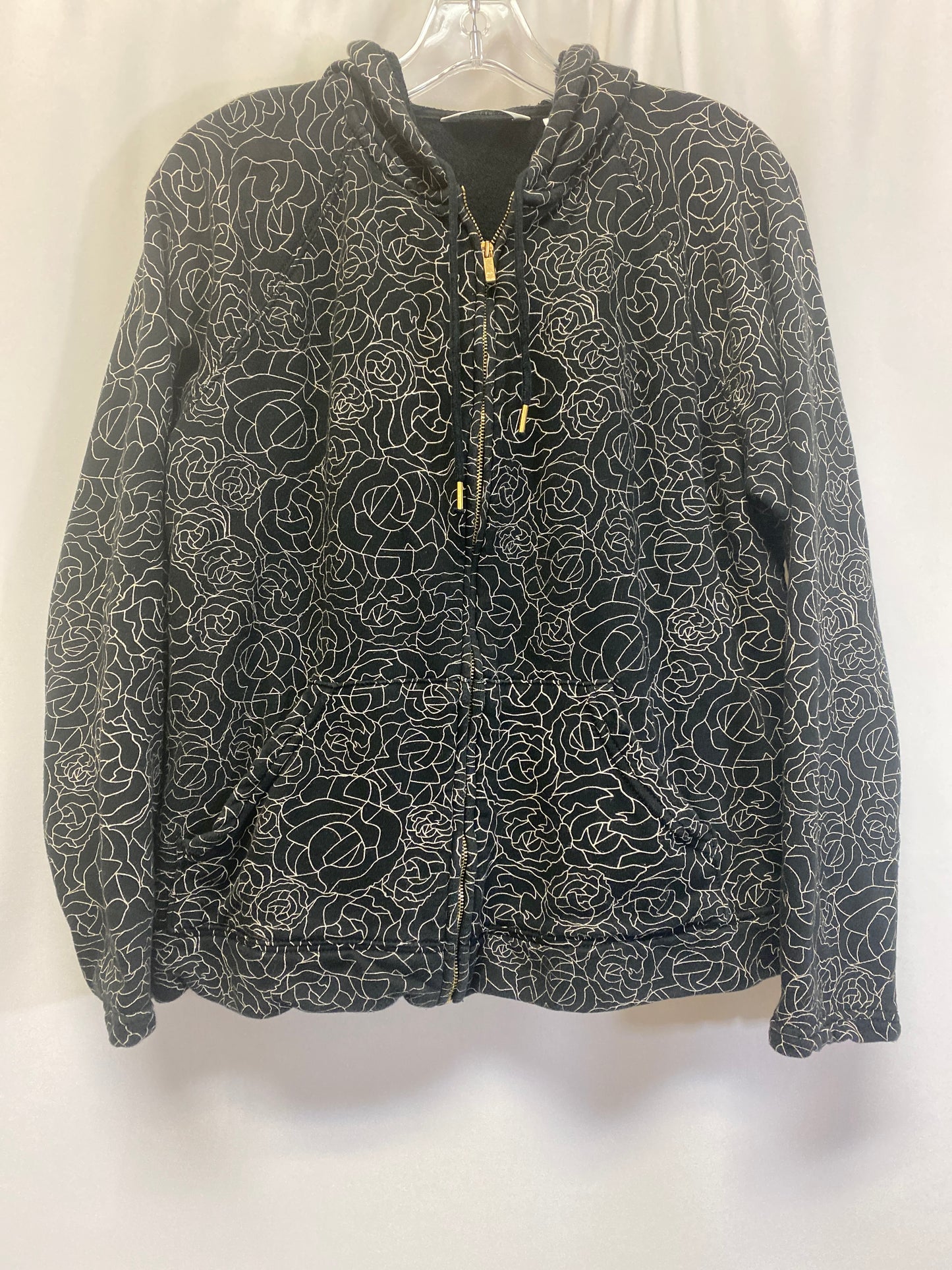 Black Sweatshirt Hoodie Liz Claiborne, Size Xl