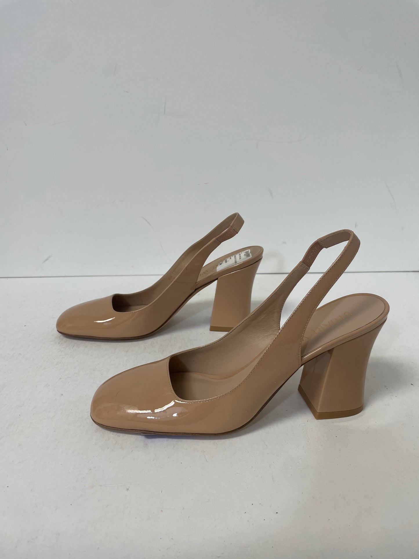 Tan Shoes Heels Block Stuart Weitzman, Size 8