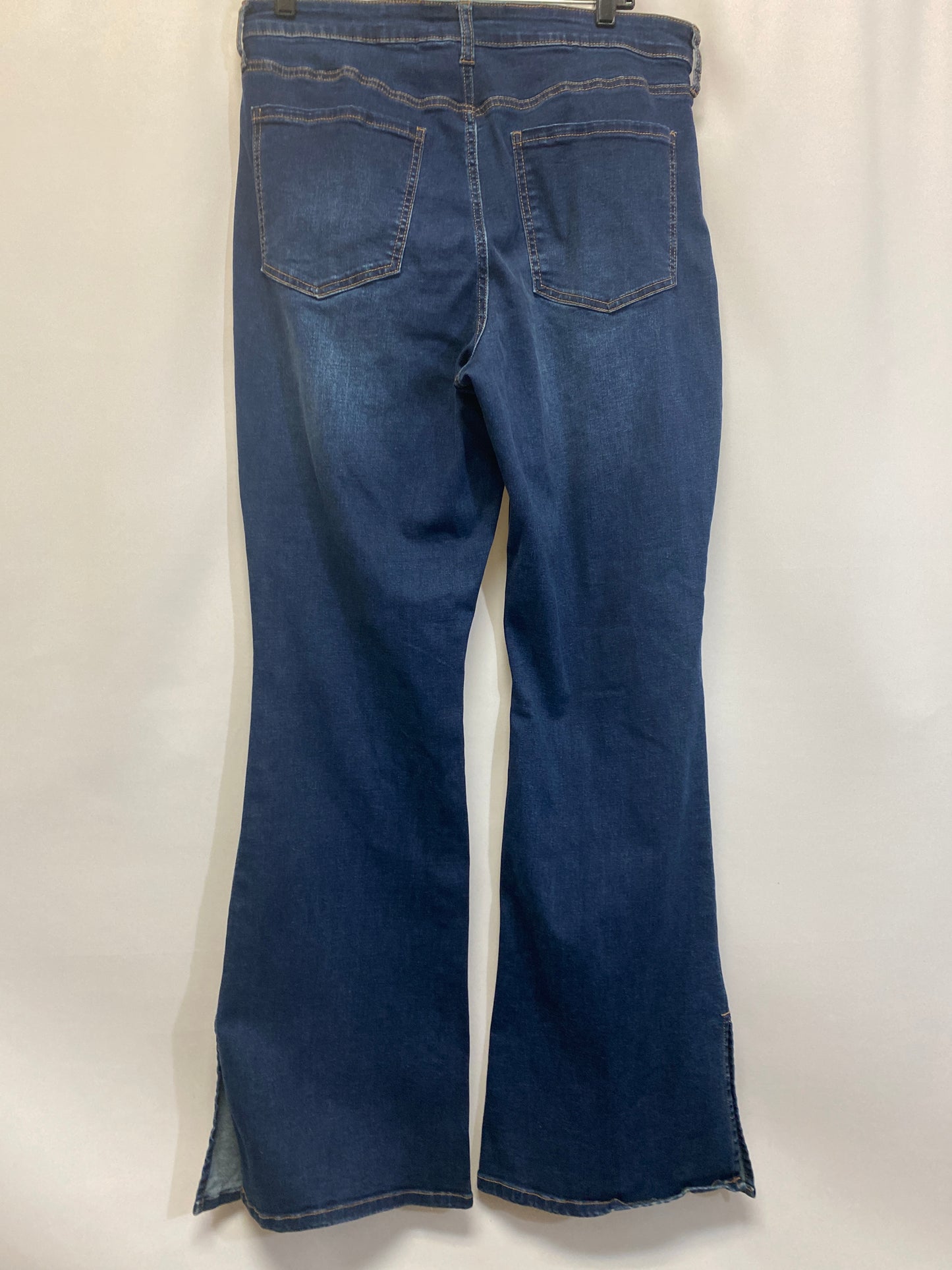 Blue Denim Jeans Flared Wonderly, Size 14