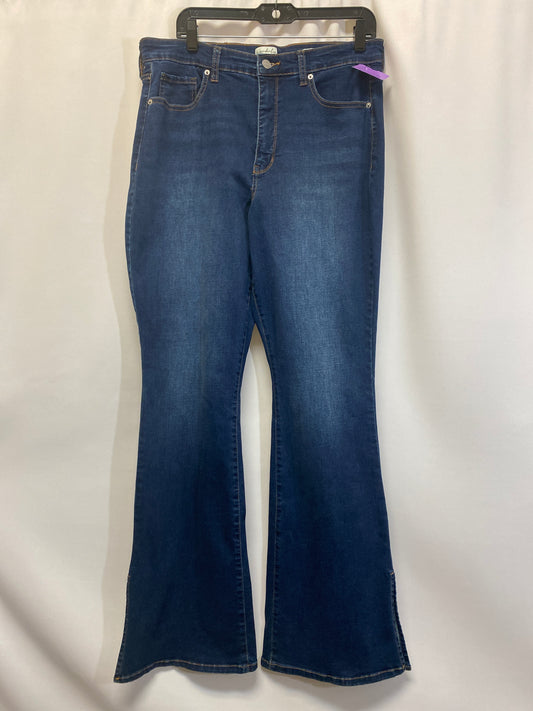 Blue Denim Jeans Flared Wonderly, Size 14