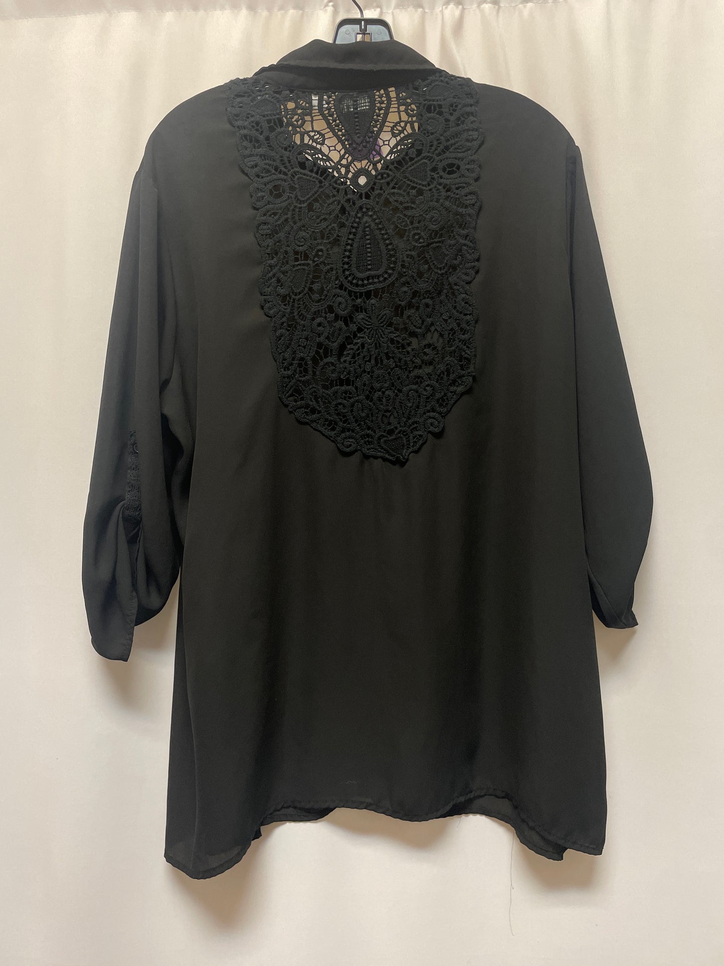 Black Top Long Sleeve Cato, Size Xl