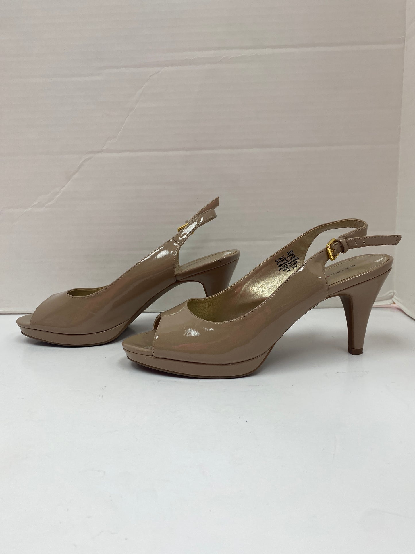 Tan Shoes Heels Kitten Bandolino, Size 9.5