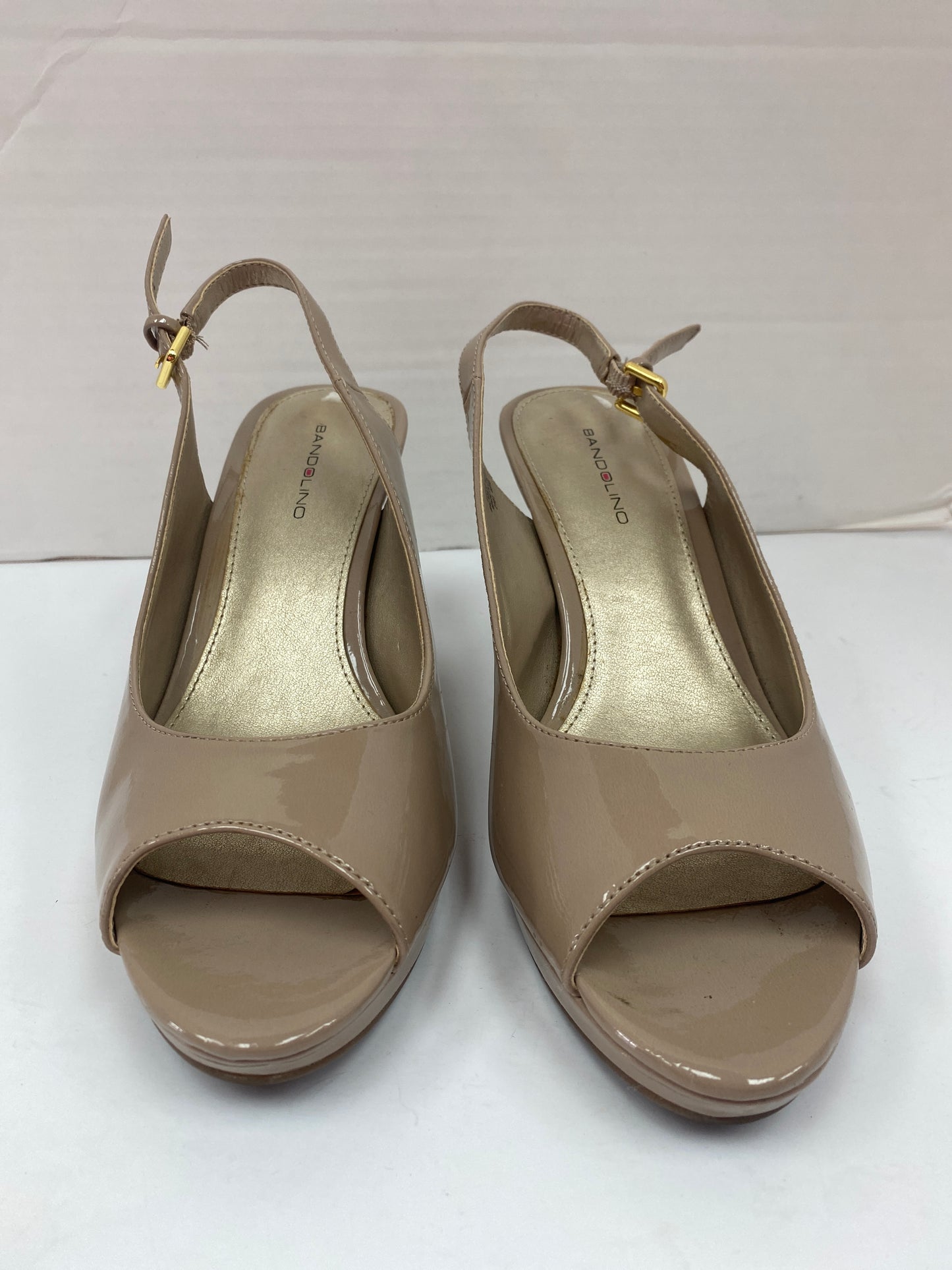 Tan Shoes Heels Kitten Bandolino, Size 9.5