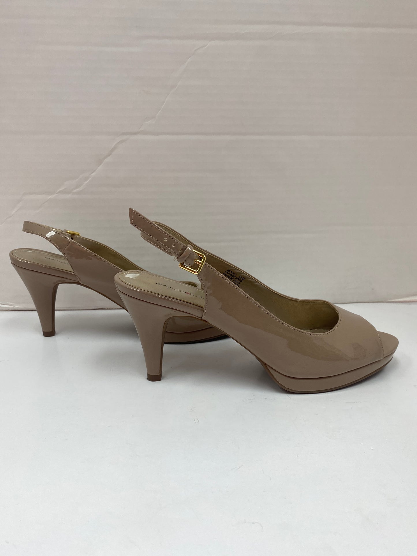 Tan Shoes Heels Kitten Bandolino, Size 9.5