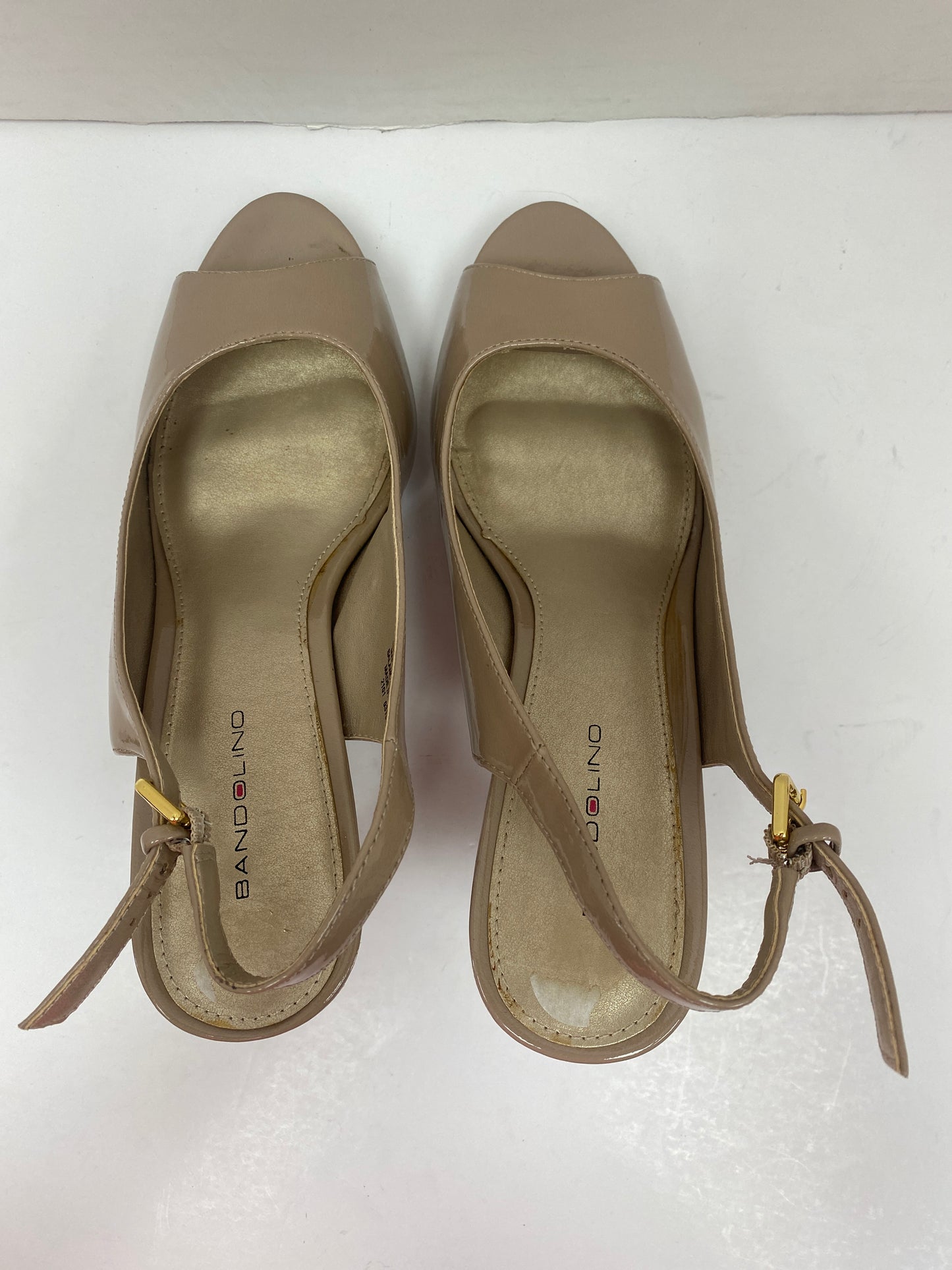 Tan Shoes Heels Kitten Bandolino, Size 9.5