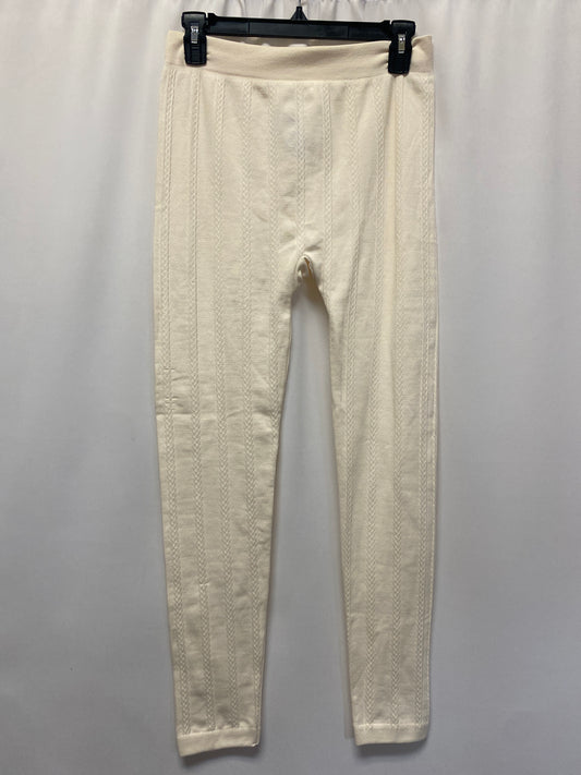 Cream Pants Leggings Clothes Mentor, Size L