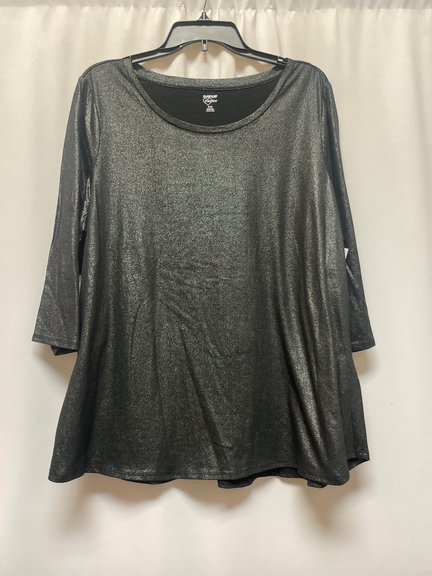 Black Top Long Sleeve Avenue, Size 1x