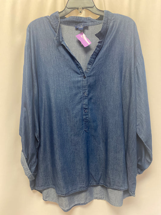 Blue Top Long Sleeve Bandolino, Size Xxl