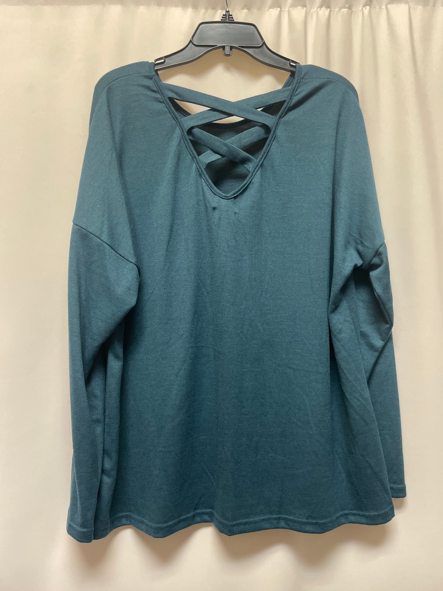 Blue Top Long Sleeve Grace Elements, Size 2x