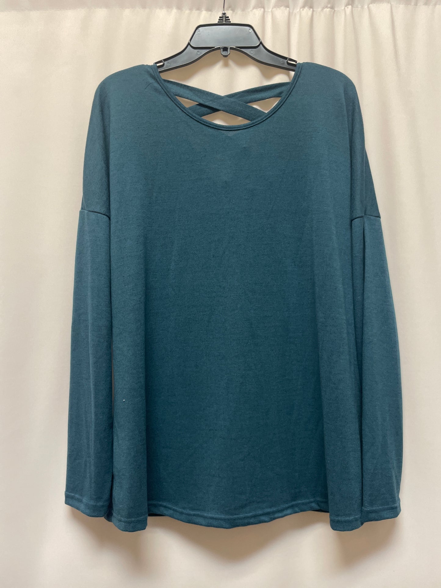 Blue Top Long Sleeve Grace Elements, Size 2x