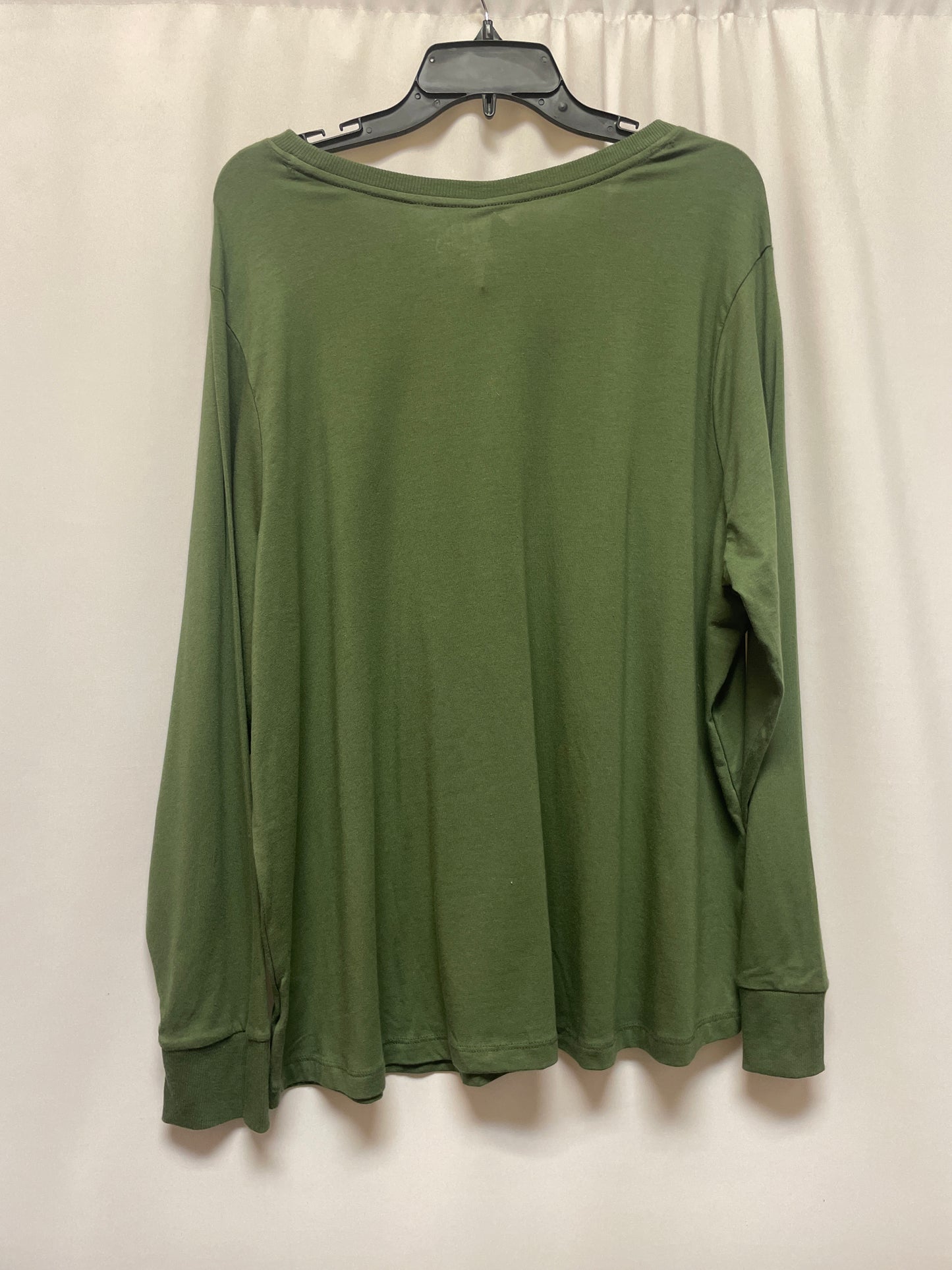 Green Top Long Sleeve Terra & Sky, Size 2x