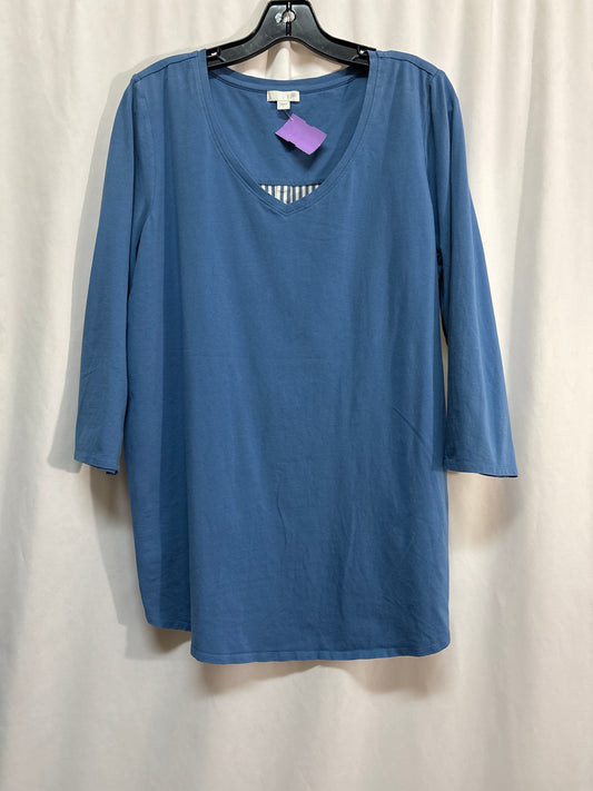 Top Long Sleeve By J. Jill In Blue, Size: L