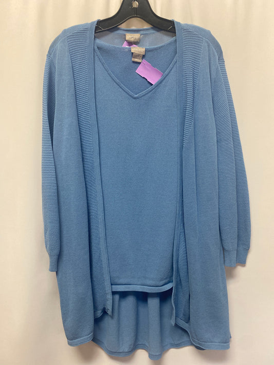 Blue Sweater 2pc Chicos, Size L