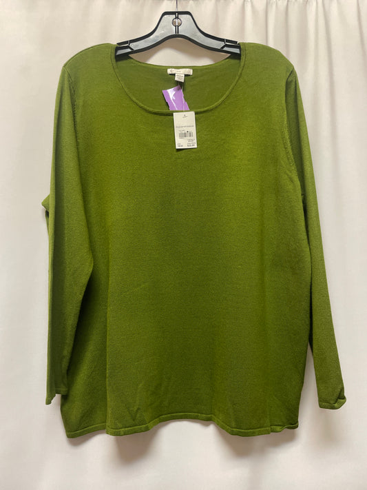 Green Top Long Sleeve Cato, Size 1x