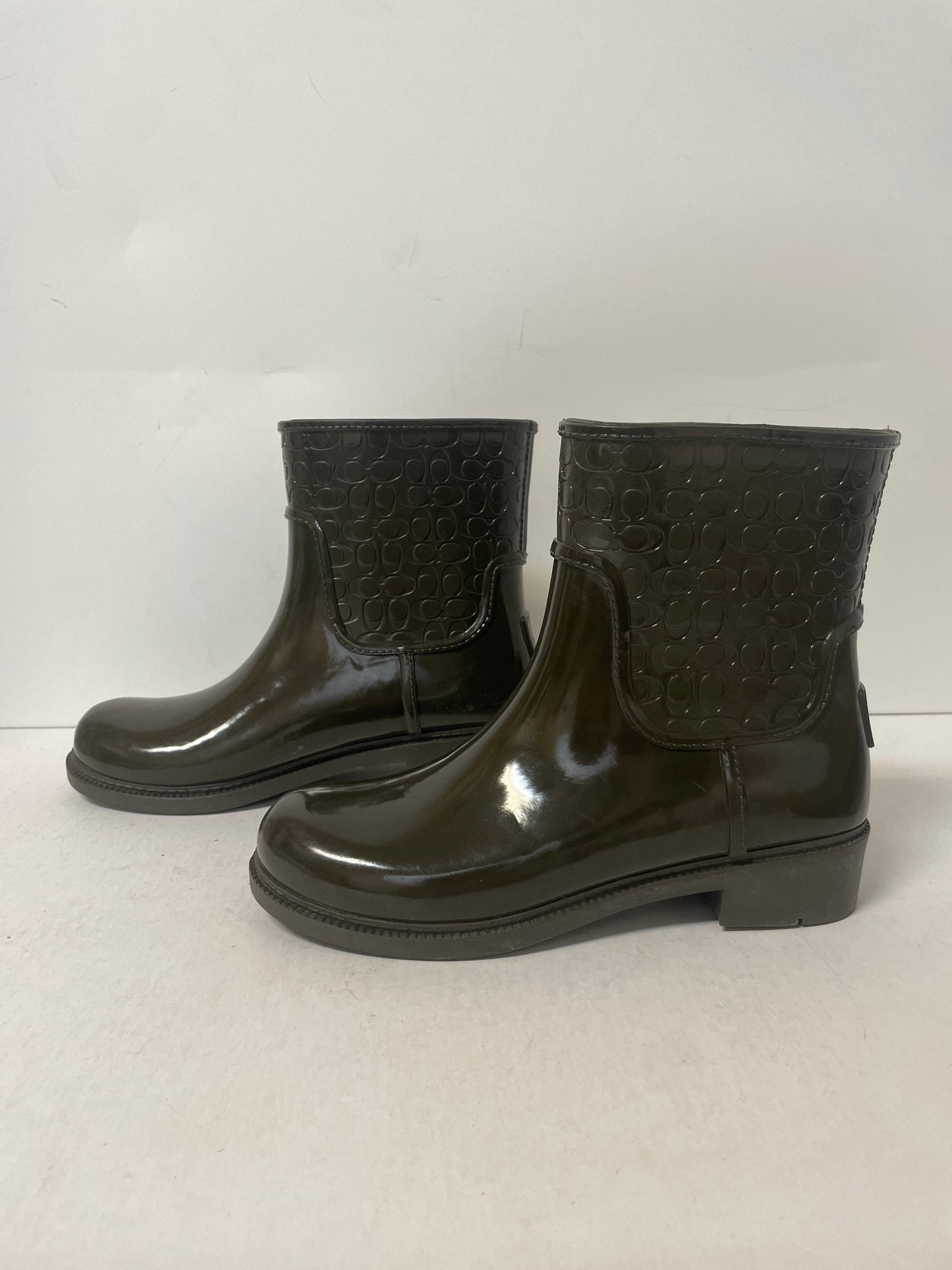 Boots Designer By Coach In Green, Size: 8