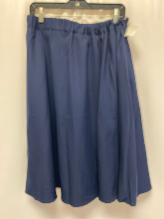 Navy Skirt Midi Clothes Mentor, Size L