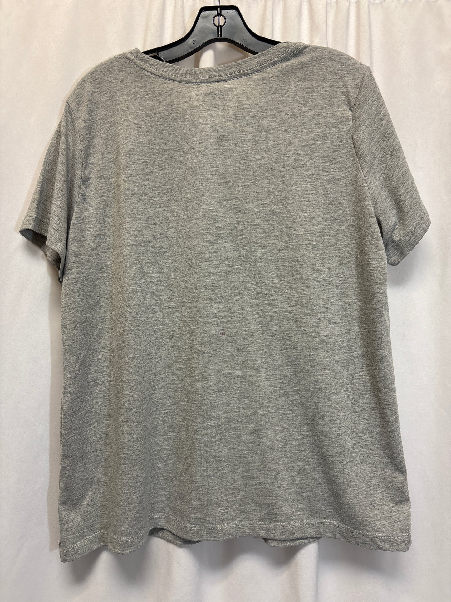 Top Short Sleeve By Holiday Time In Grey, Size: Xxl